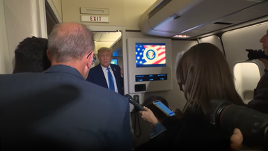 TWH61-President Trump Gaggles with the Press on Air Force One, June 17, 2025