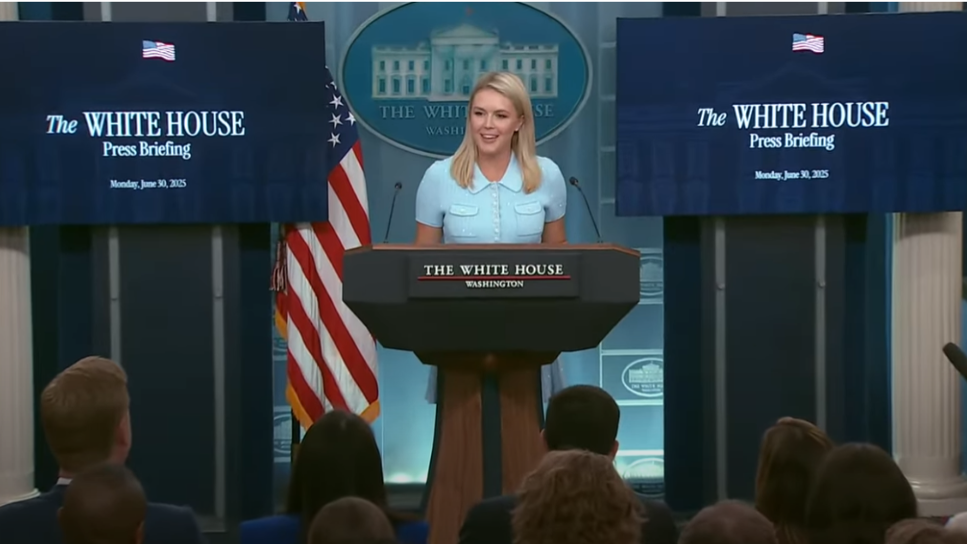 TWH75-Press Secretary Karoline Leavitt Briefs Members of the Media, June 30, 2025