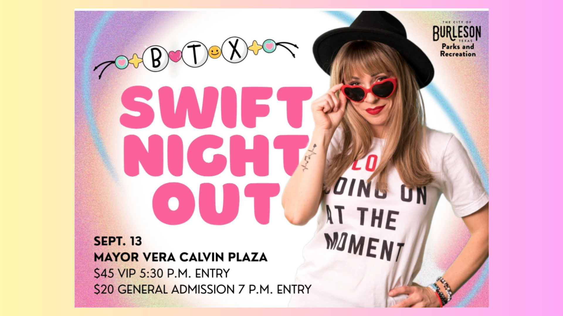 Burleson Swift Night Out Sept 13, 2025