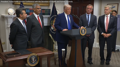 President Trump Holds a Press Conference with the Secretary of Health and Human Services