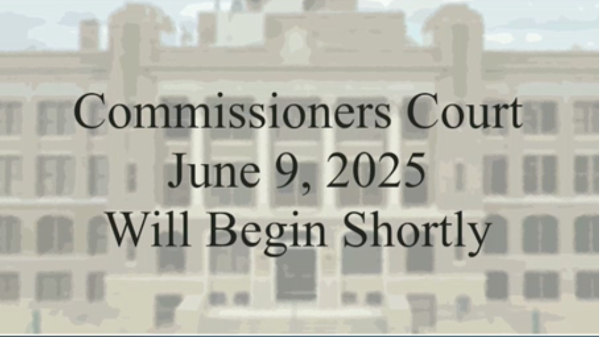 Johnson County TX June 9, 2025 Commissioner's Court Meeting