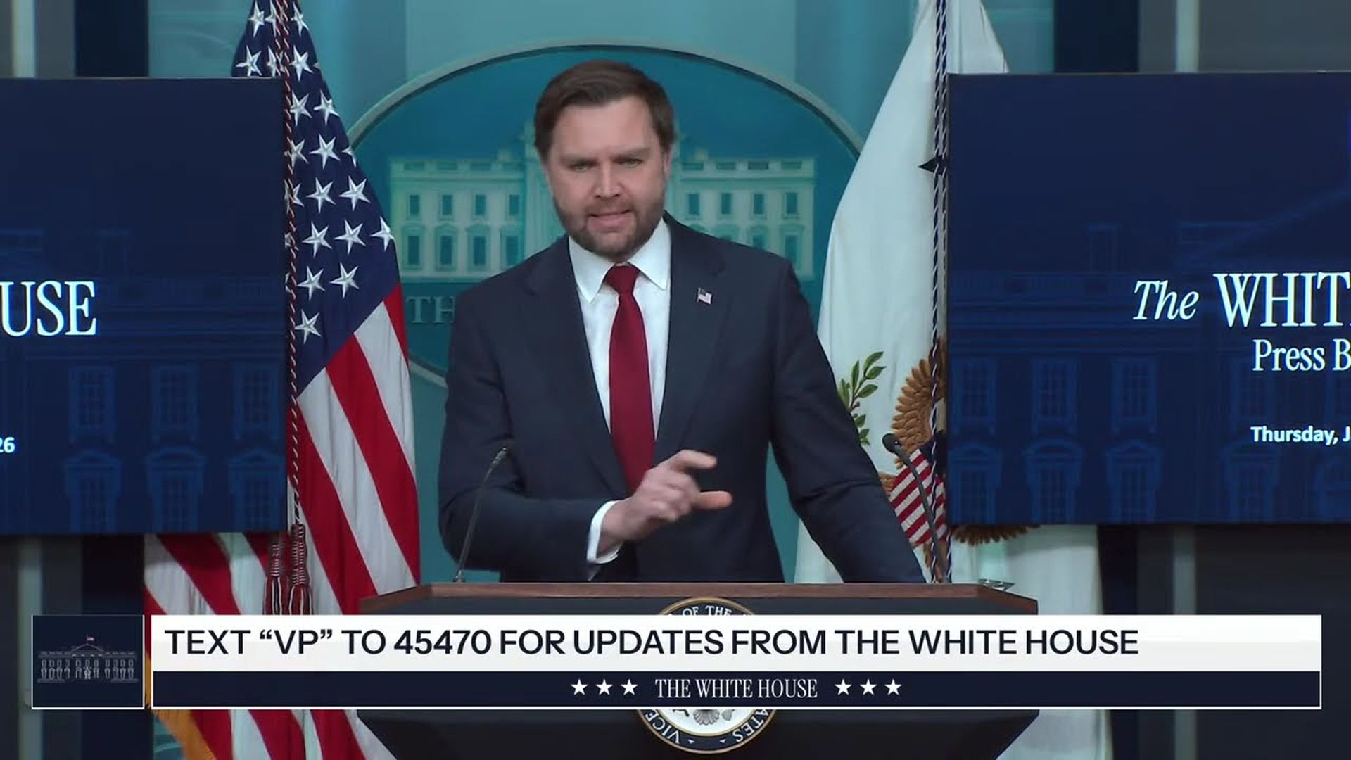 TWH160- Press Briefing by Press Secretary Karoline Leavitt and the Vice President, Jan. 8, 2026