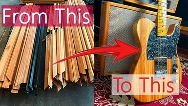 SG1- Watch Me Build A Guitar Out Of Trash Wood In Less Than 15 Minutes! Skinner Guitars