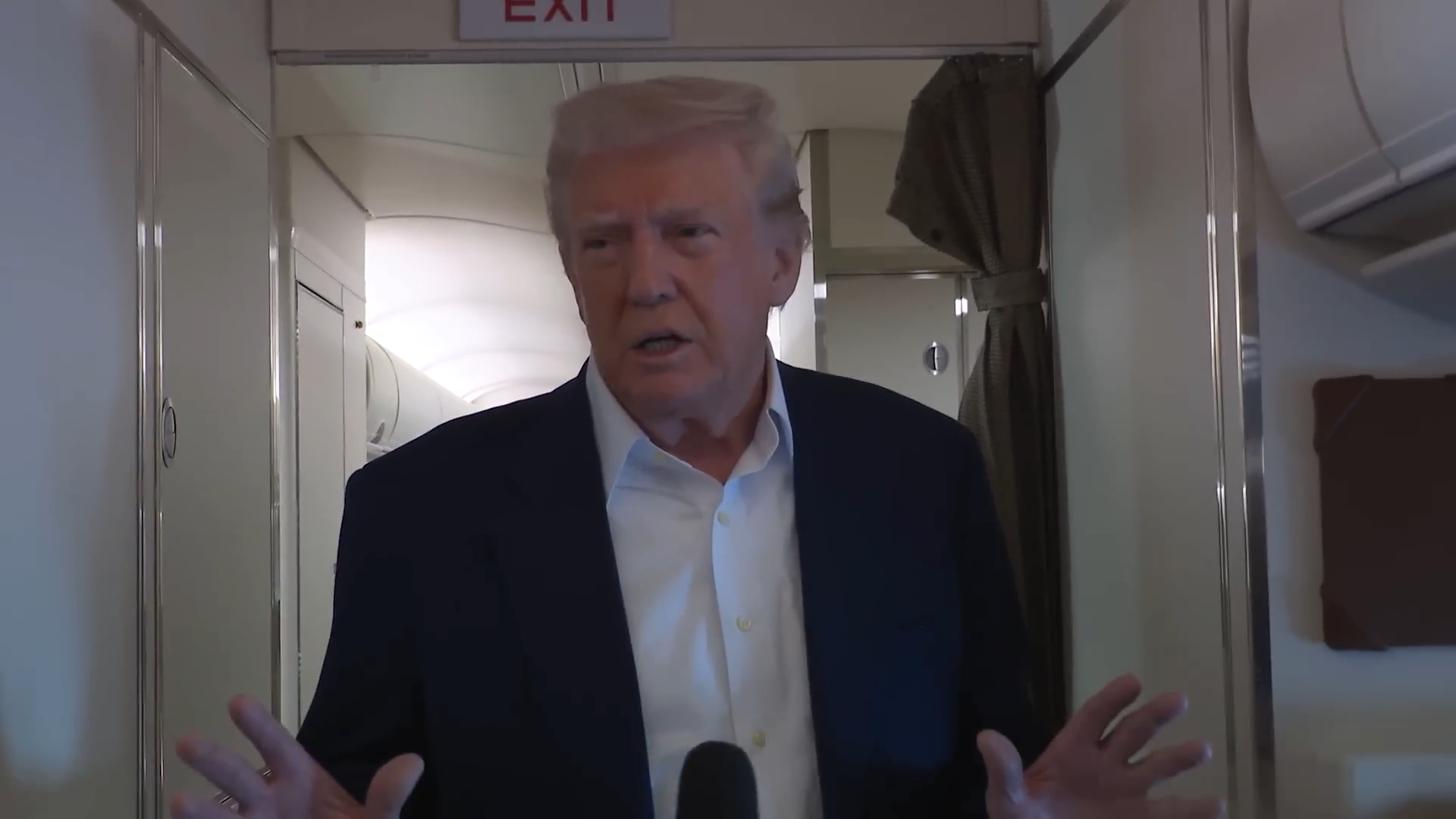 President Trump Gaggles with the Press on Air Force One, May 04, 2025