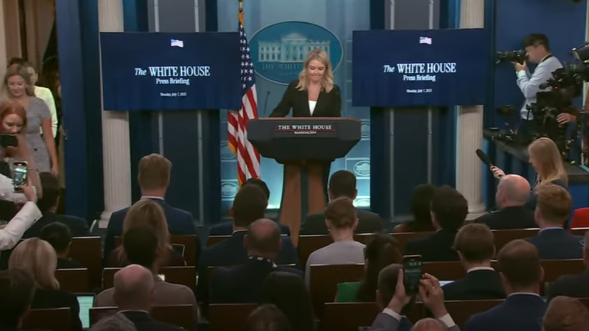 TWH81-Press Secretary Karoline Leavitt Briefs Members of the Media, July 7, 2025