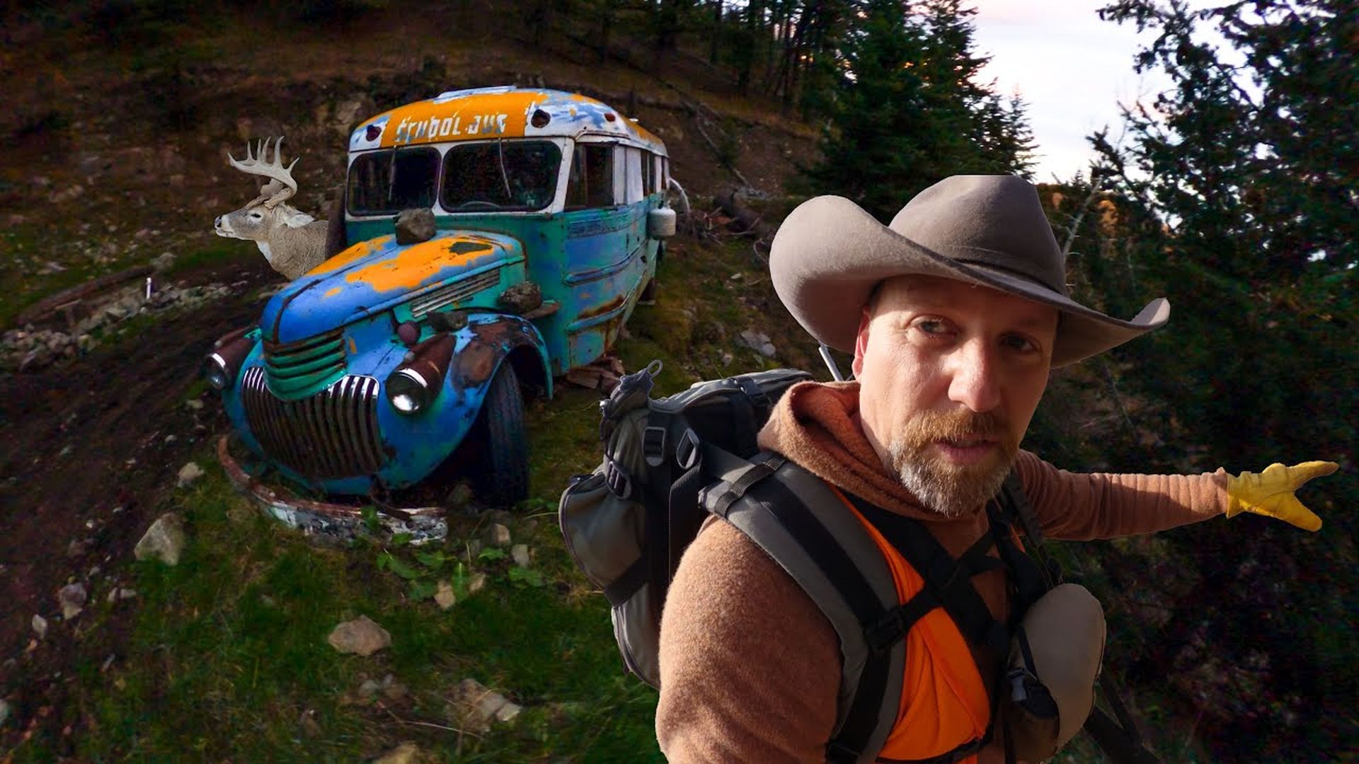 HLS04-Crazy Hunting Trip in an Off-Grid 1940's School Bus  - High Lonesome Society