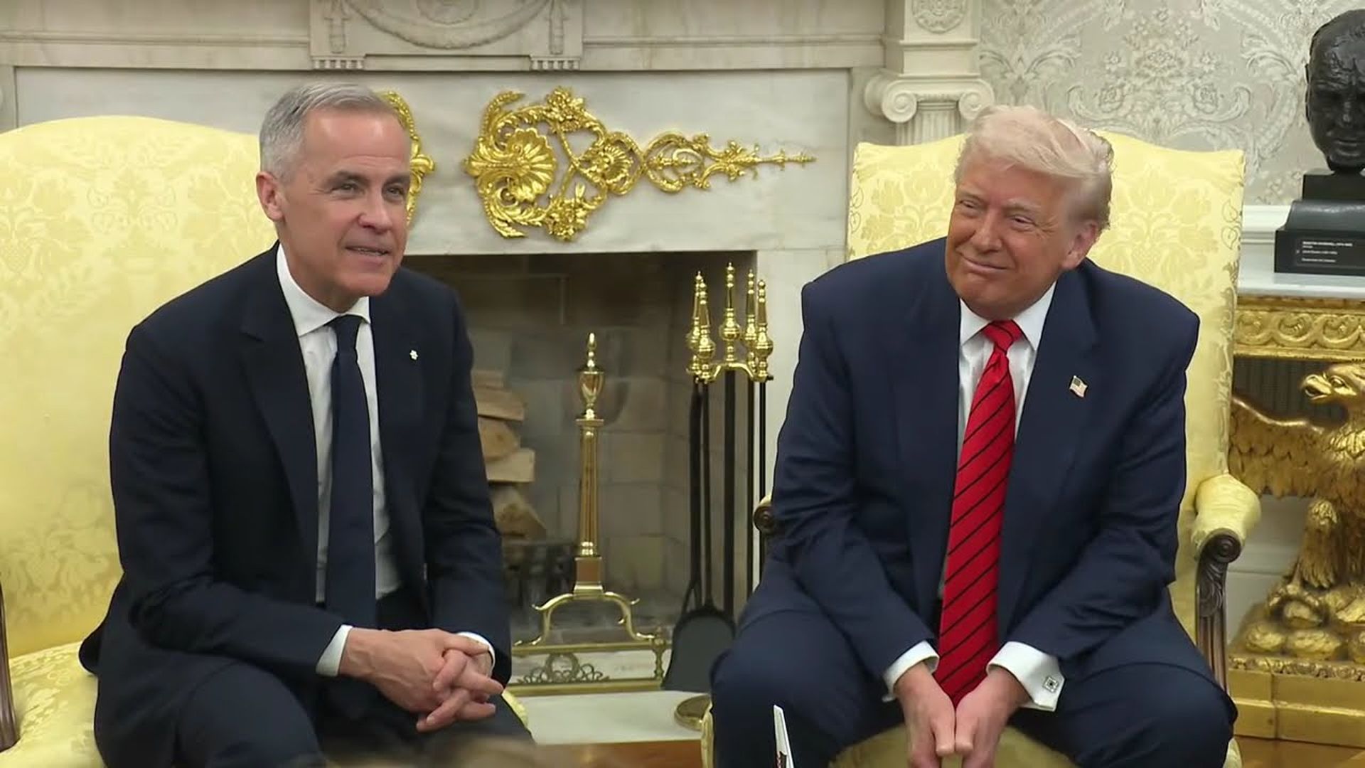 President Trump Participates in a Bilateral Meeting with the Prime Minister of Canada, May 6, 2025