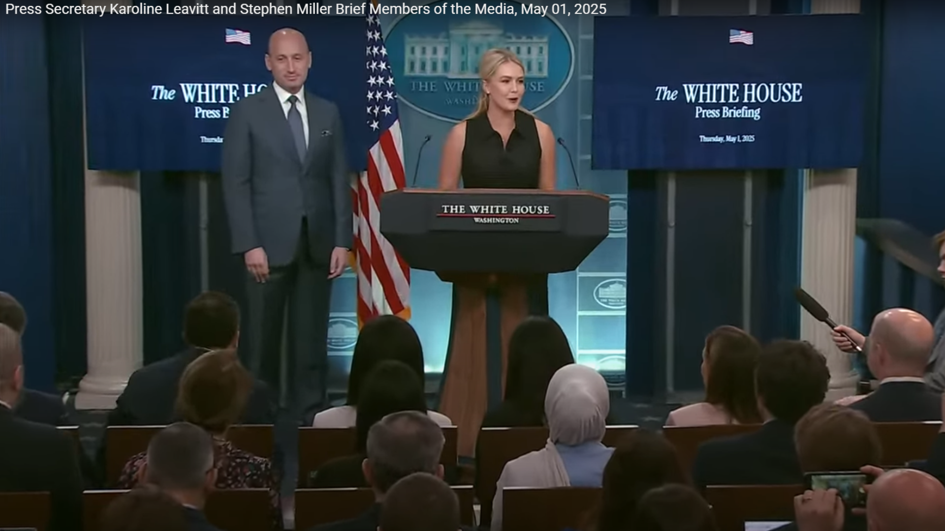 Press Secretary Karoline Leavitt and Stephen Miller Brief Members of the Media, May 01, 2025