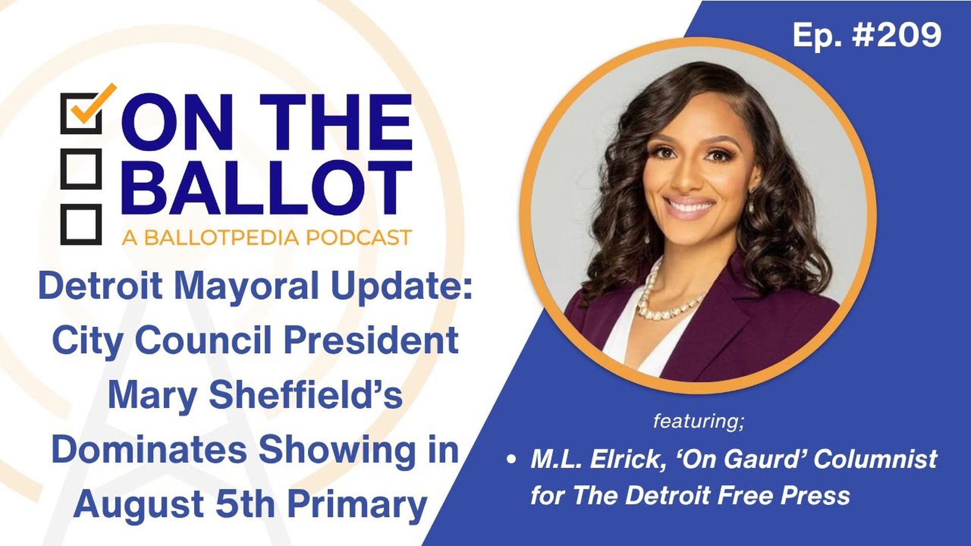 OTB49-Detroit mayoral primary results: Council President Sheffield dominates nine-candidate field  - On the Ballot
