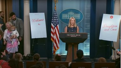 E31-Press Secretary Karoline Leavitt Holds a Press Briefing for Take Our Sons and Daughters to Work Day