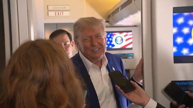TWH69-President Trump Gaggles with the Press on Air Force One, June 24, 2025
