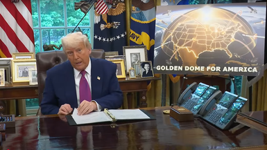 E32-President Trump Makes an Announcement with the Secretary of Defense