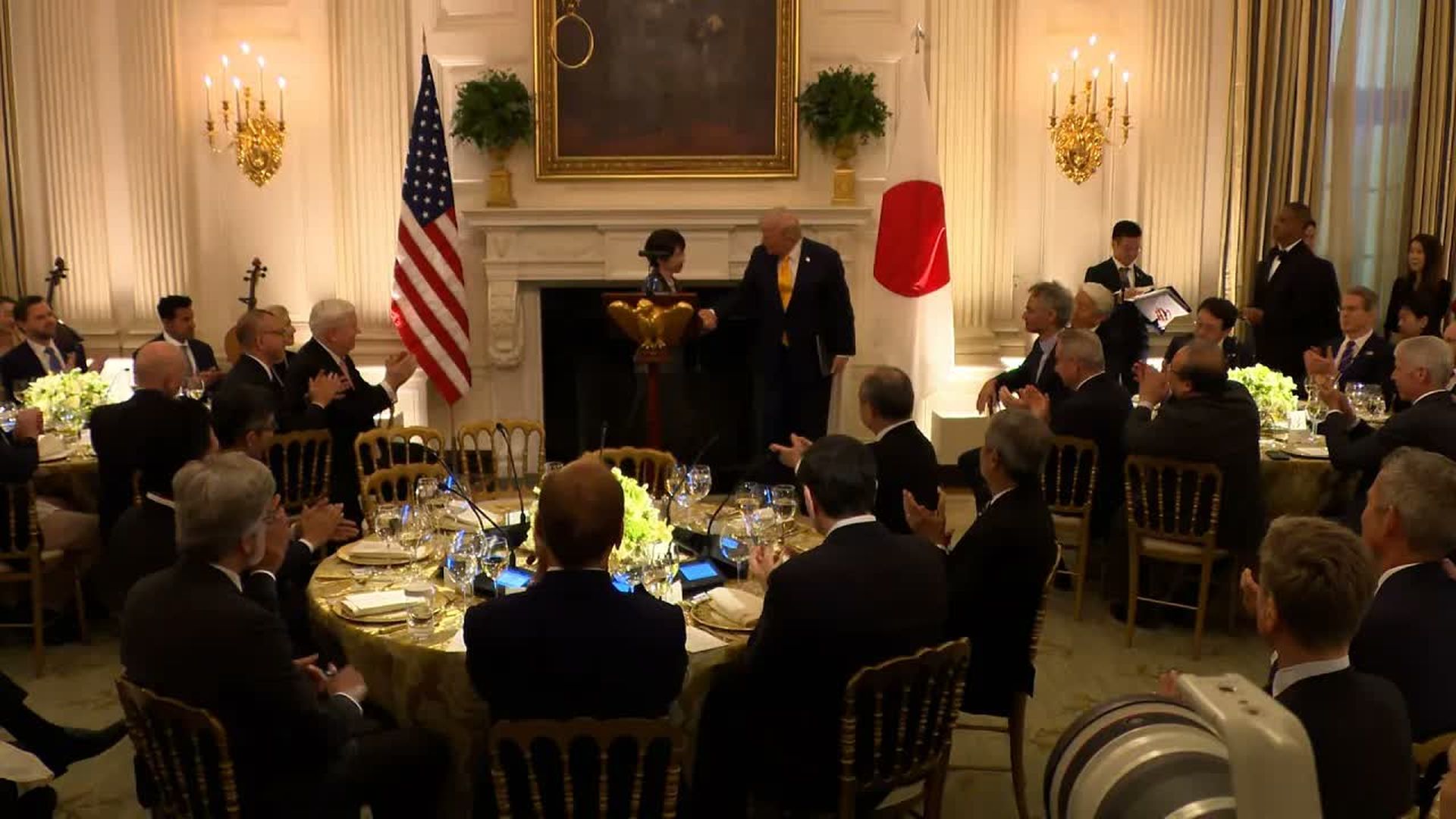 TWH179-President Trump Participates in a Dinner with the Prime Minister of Japan - The White House