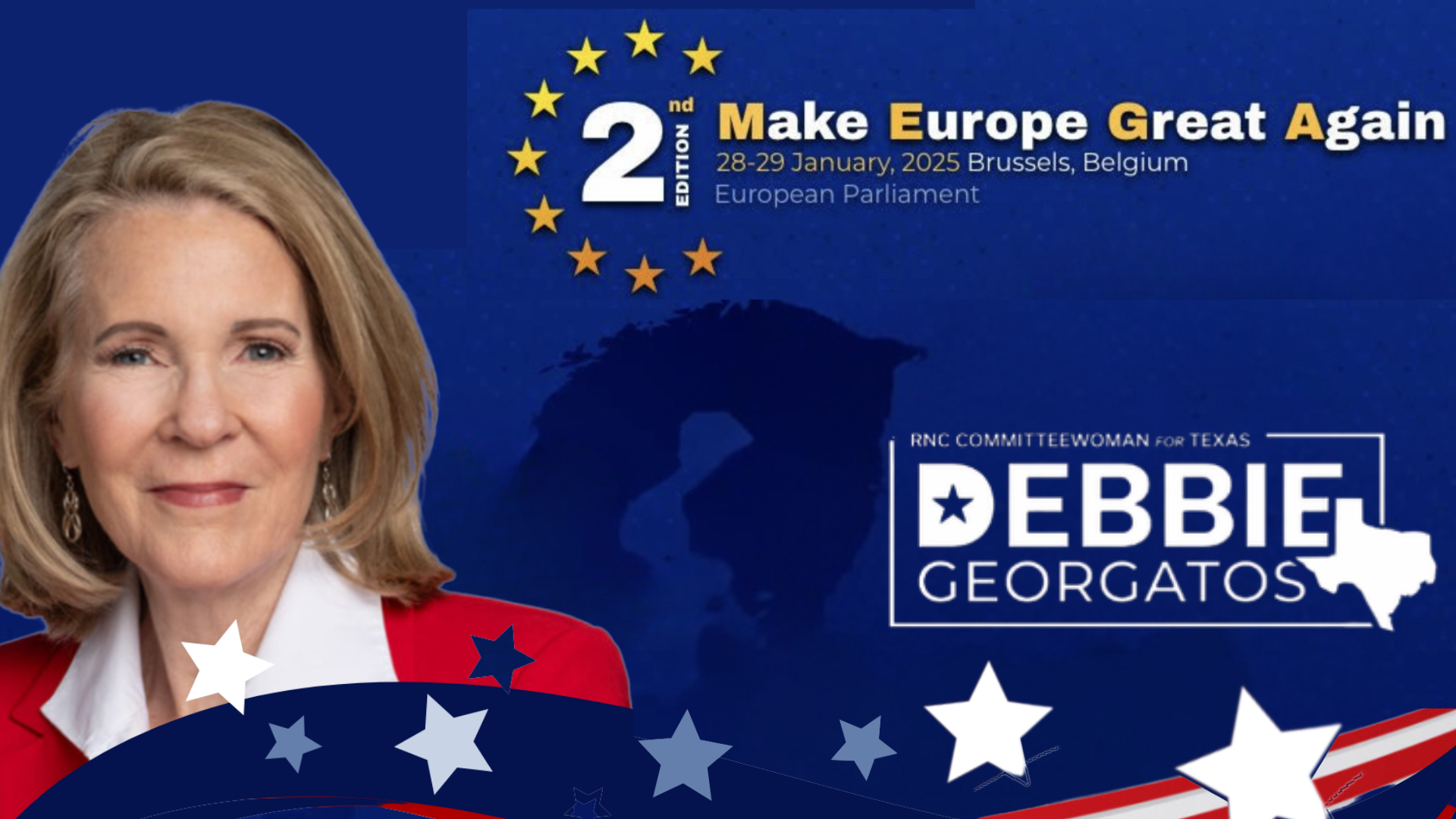 ACT91-Debbie Georgatos speaks at the Make Europe Great Again (MEGA) Conference in Brussels Belgium