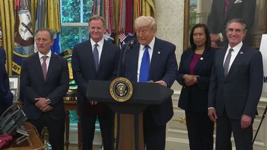President Trump Delivers a Sports Announcement April 5, 2025
