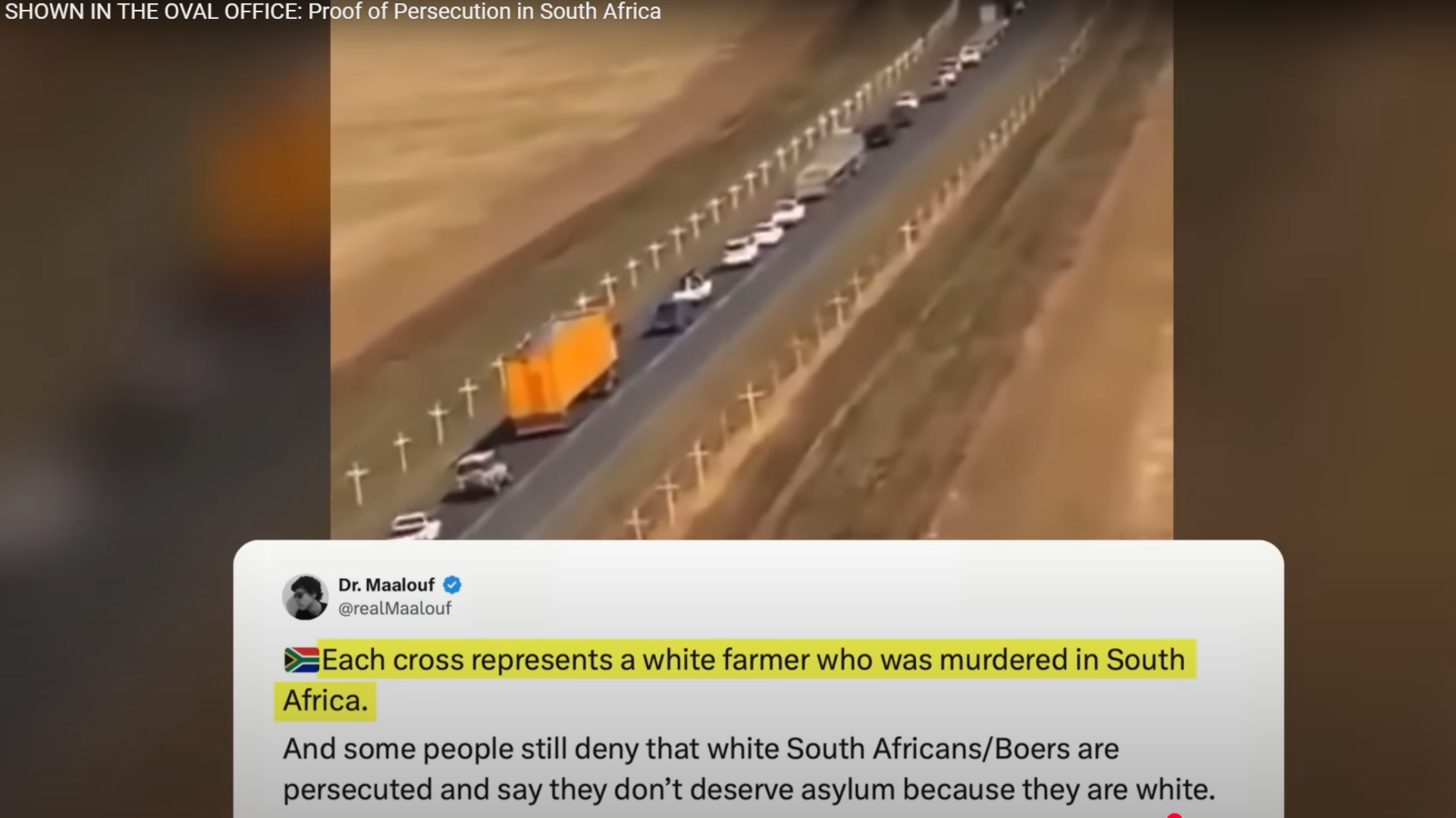 E33-SHOWN IN THE OVAL OFFICE: Proof of Persecution in South Africa