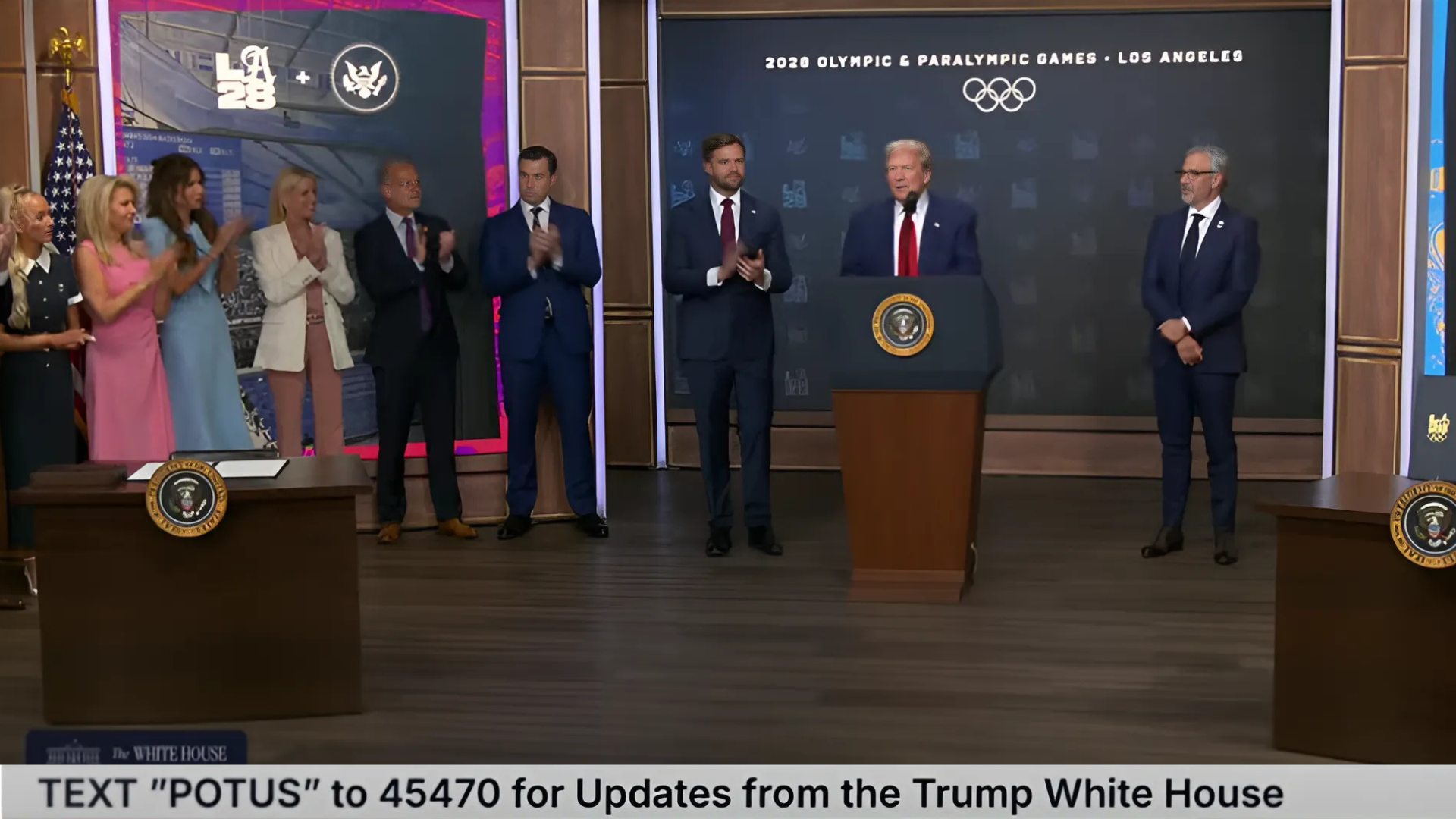 TWH107-President Trump Signs an Executive Order regarding the 2028 Olympic and Paralympic Games, Aug. 5, 2025