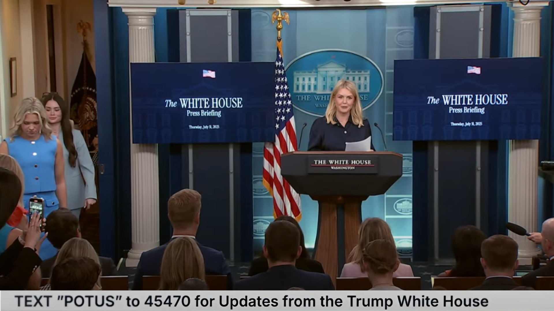 TWH105- Press Secretary Karoline Leavitt Briefs Members of the Media - July 31 2025