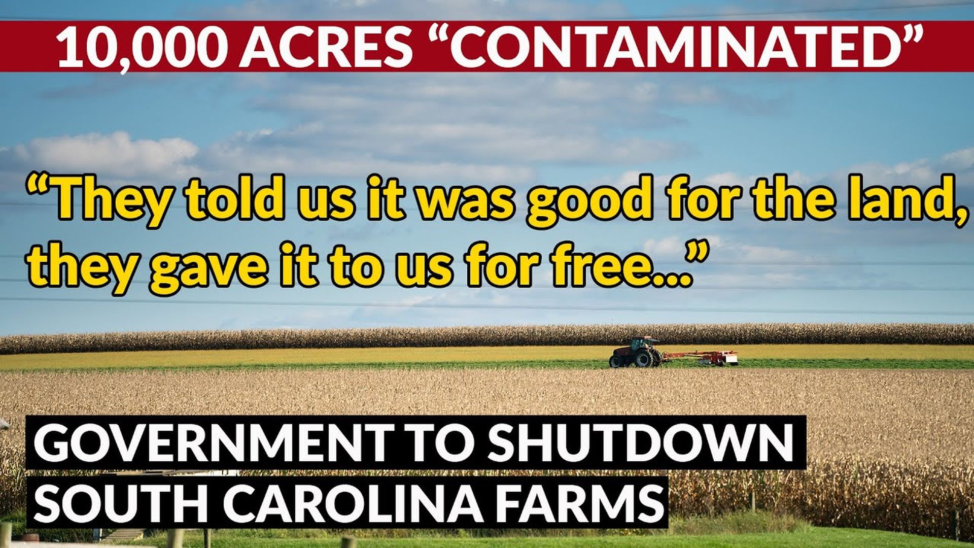 AMT366-Government to SHUT DOWN South Carolina Farmers - They PROMISED US it was good for the soil - As A Man Thinketh