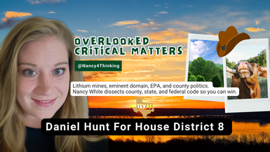 OCM17 -Daniel Hunt For House District 8 - Overlooked Critical Matters