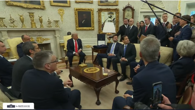 TWH49-President Trump Participates in a Bilateral Meeting with the Chancellor of Germany