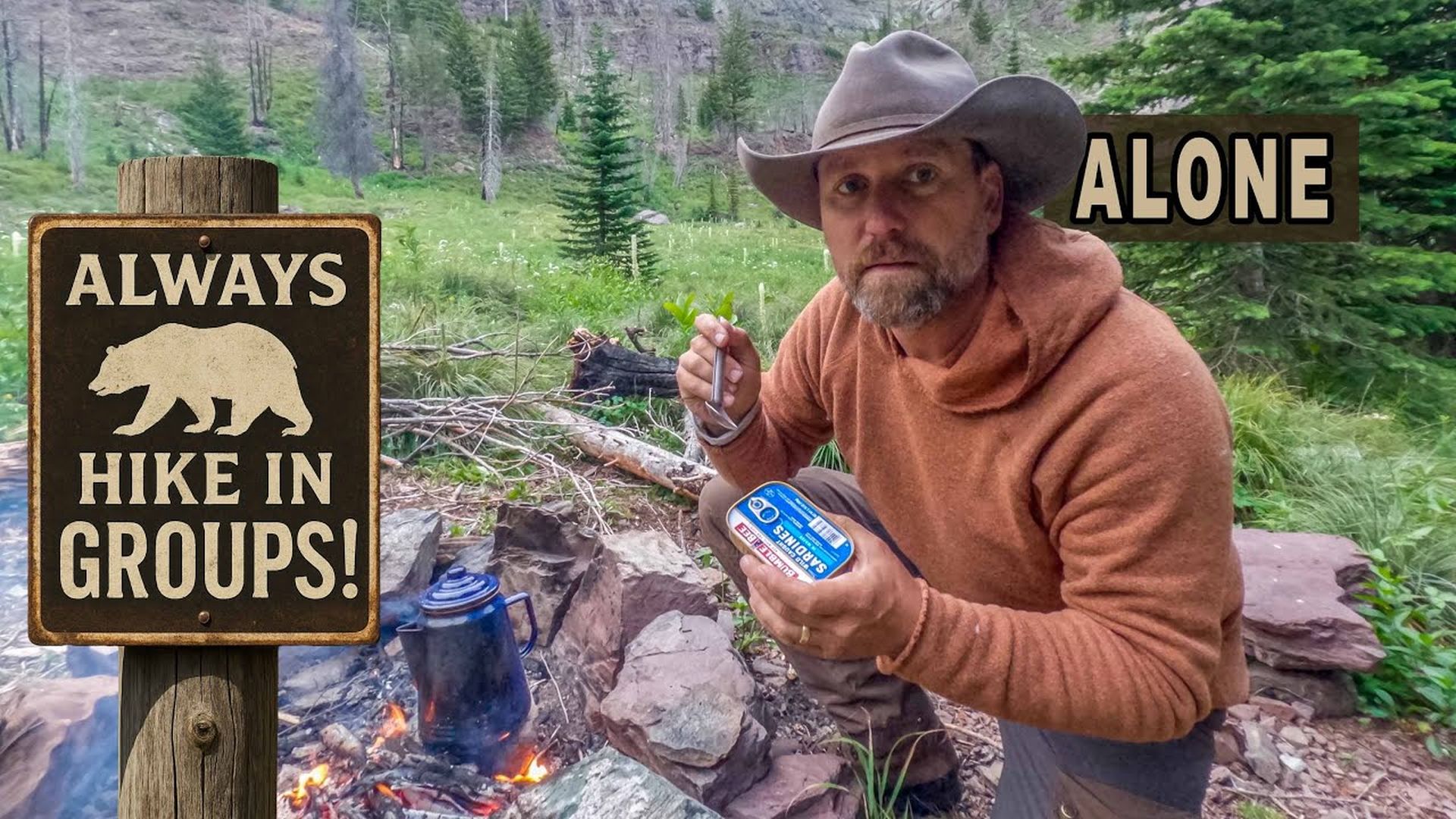 LITW137- Solo Camping in GRIZZLY COUNTRY - Just Sardines and Coffee! - Life in the West