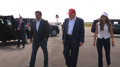 TWH77-President Trump Arrives Dade - Collier Training and Transition Airport, July 01, 2025