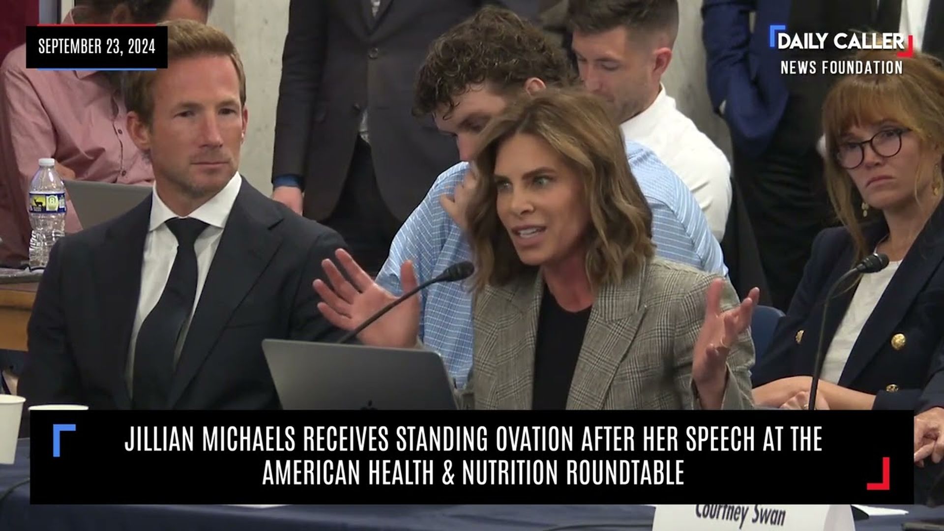 Shorts-'Where is the Outrage' - Jillian Michaels Receives Standing Ovation After Speech at Health Roundtable