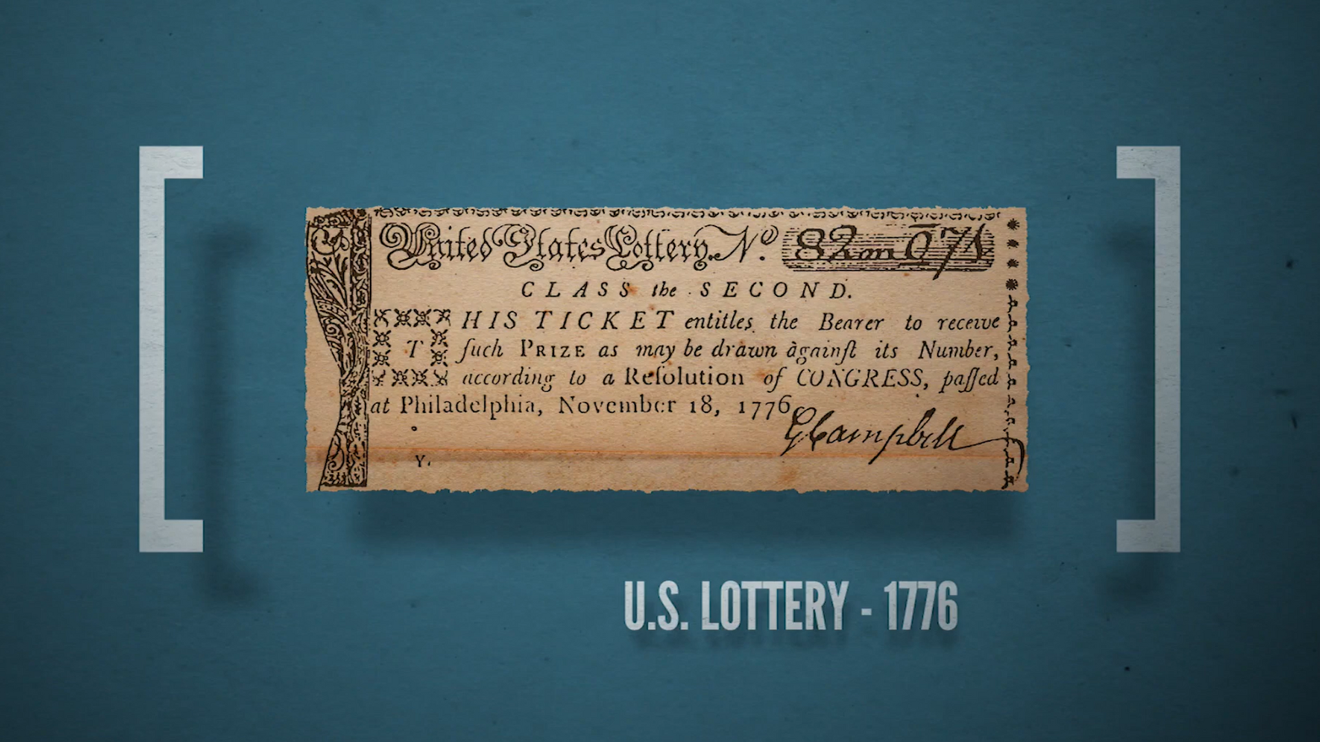 OOL 1- History of Lotteries in America