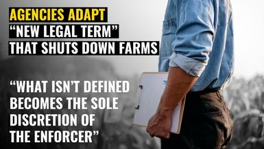 AMT464- AGENCIES ADAPT NEW LEGAL TERM | That's Used To Shut Down Farms "Discretion of the Enforcer" | As a Man Thinketh