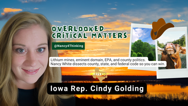 OCM30 - Iowa Rep. Cindy Golding - Overlooked Critical Matters