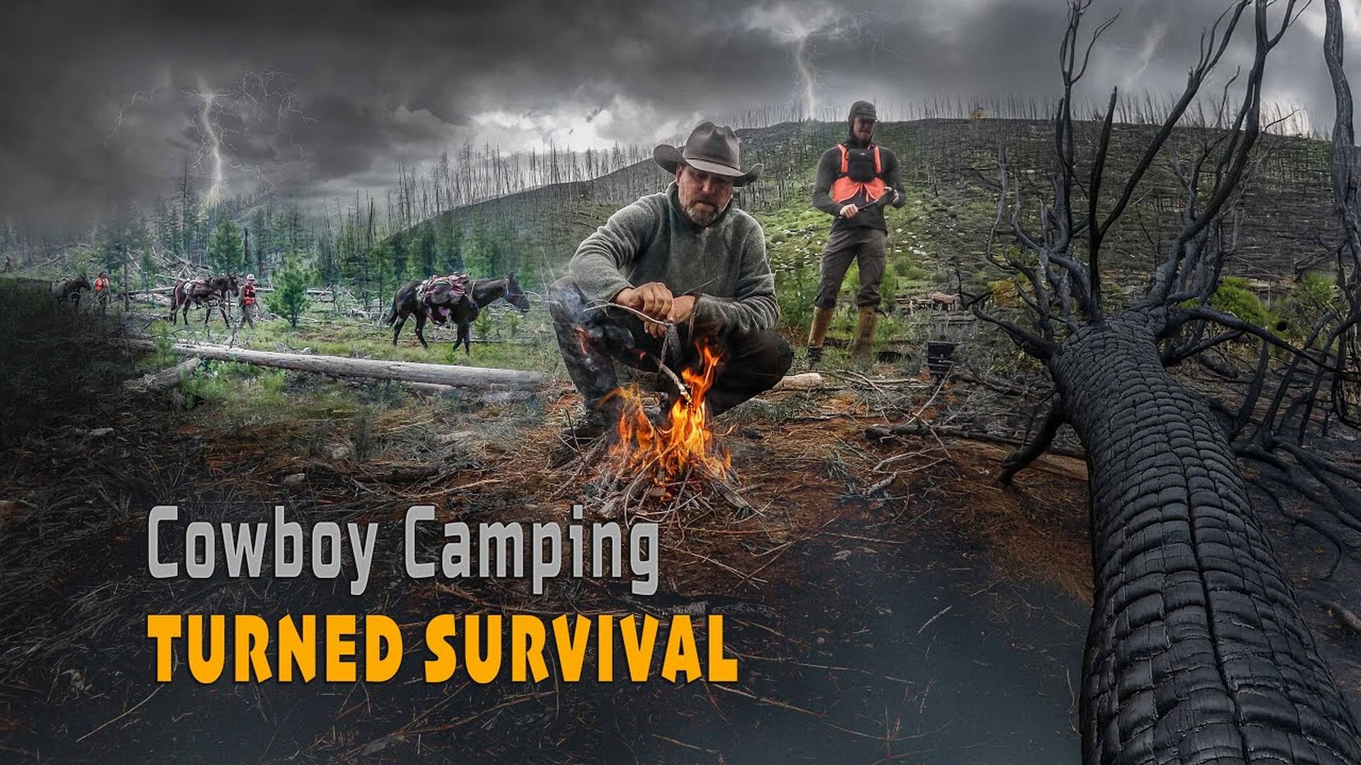 LITW133-Cowboy Camp in Bear Country Turned Survival! - Life in the West