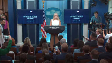 TWH121-Press Secretary Karoline Leavitt Briefs Members of the Media, Aug. 19, 2025