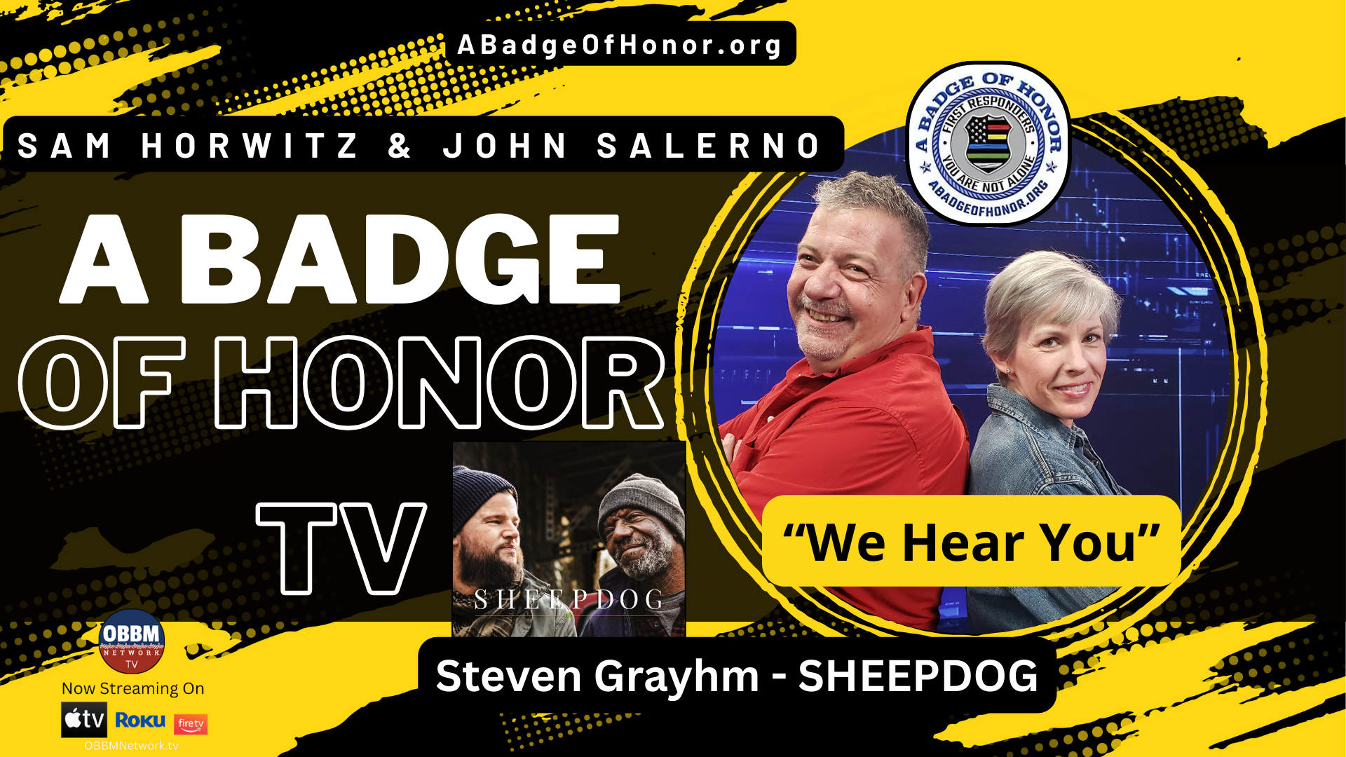 BOH162 - Steven Grayhm from the Movie SHEEPDOG - A Badge of Honor TV