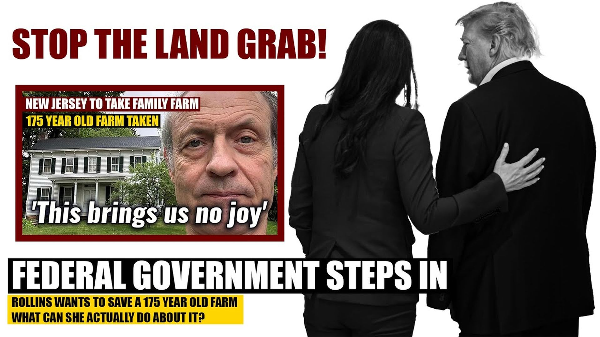 AMT389-STOP THE LAND GRAB Federal Government wants to stop NJ Land Grab from 175 year old farm - As A Man Thinketh