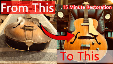 SG3-Abandoned Archtop Guitar Gets Stunning Makeover - Skinner Guitars