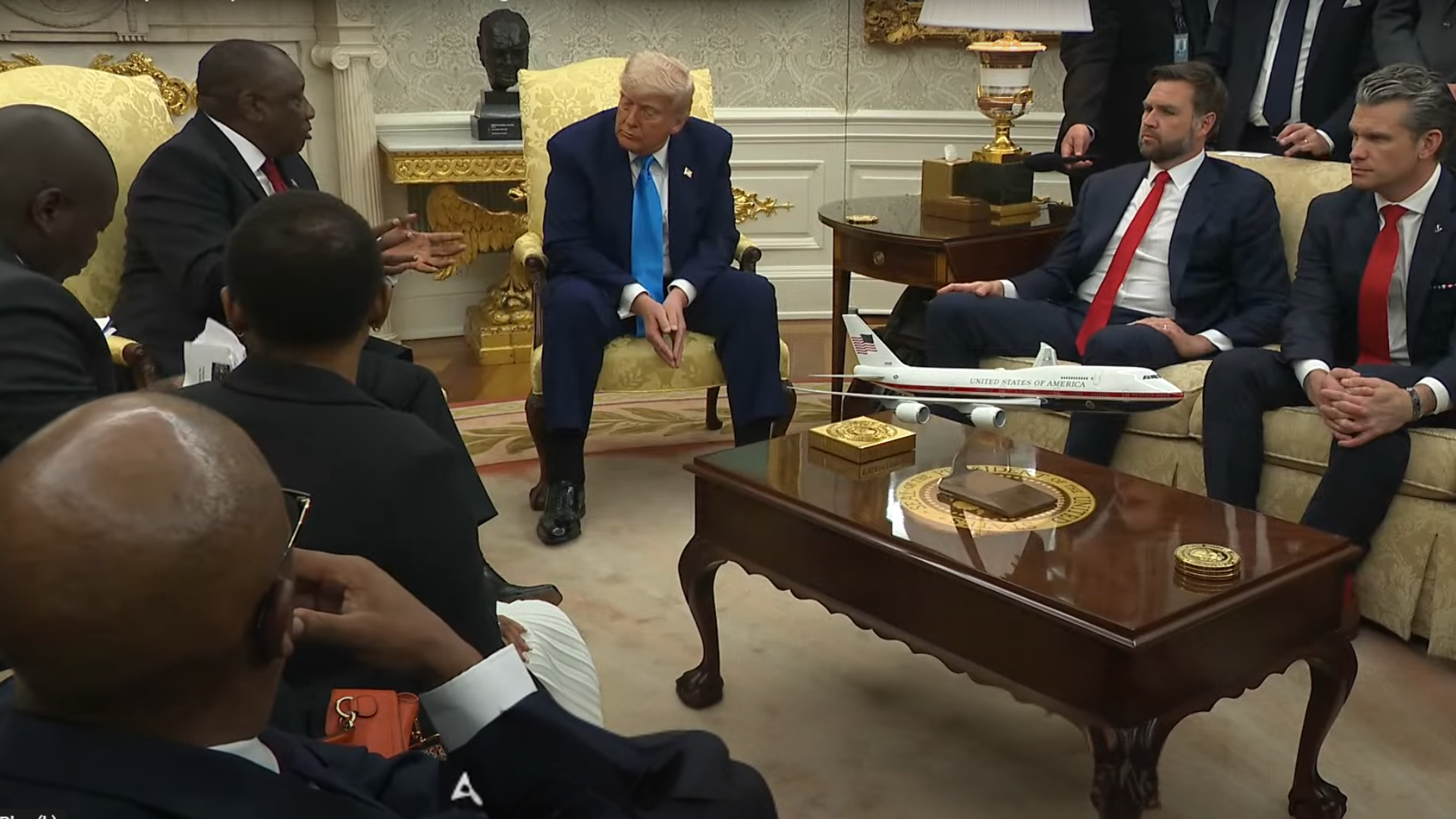 E34-President Trump Participates in a Bilateral Meeting with the President of South Africa