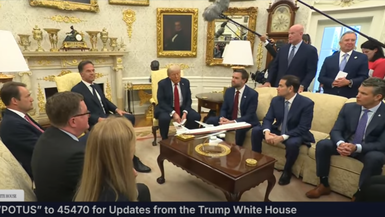TWH86-President Trump Participates in a Meeting with the Secretary General of NATO, July 14, 2025