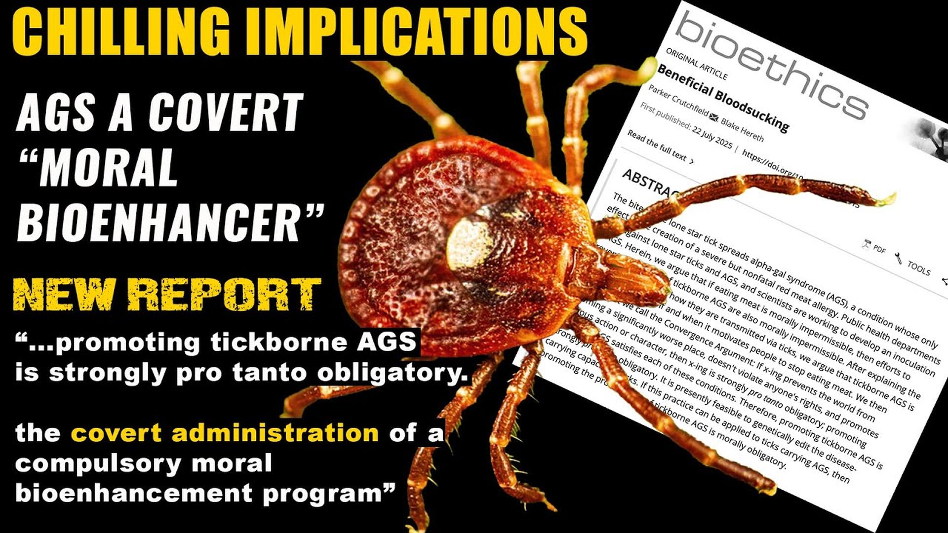 AMT408- REPORT: ALPHA GAL SYNDROME IS A COVERT OBLIGATORY MORAL BIOENHANCER | As a Man Thinketh