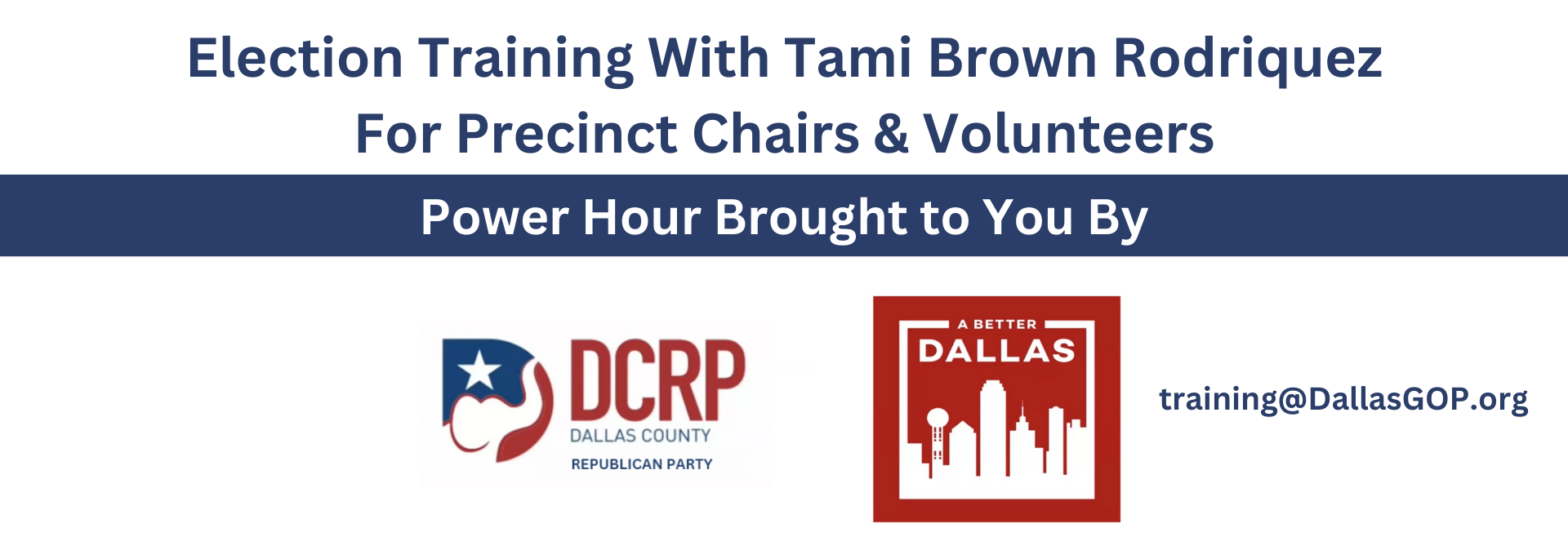 Dallas County Precinct Chair Training